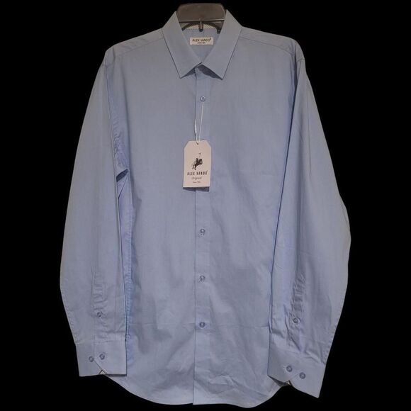 Alex Vando Other - NWT Alex Vando Men's Light Blue Button Front Dress Shirt, Medium